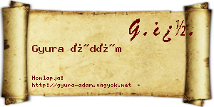 Gyura Ádám névjegykártya